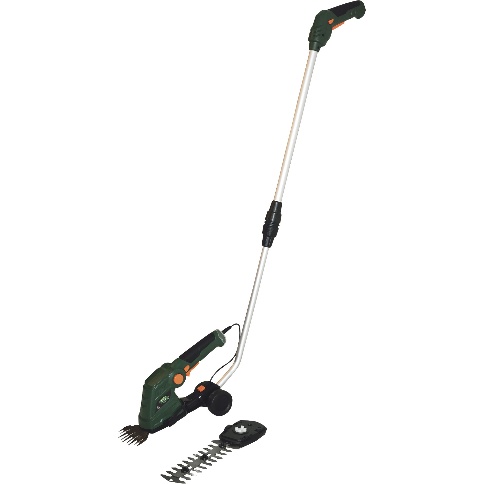 Scotts Cordless 2-in-1 Shrub Shear/Hedge Trimmer with Pole, 7.2 Volts, Model# LSS10272PS